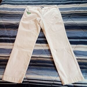 Nautica NWT Women’s Tencel Ankle Trouser Pants Stretch White Size 10/30